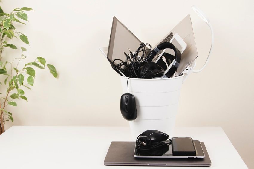Discarded electronics behind new IT equipment